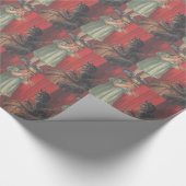 Krampus Kidnapping Girl Cadeaupapier (Hoek)