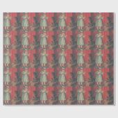 Krampus Kidnapping Girl Cadeaupapier (Vlak)