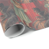 Krampus Kidnapping Girl Cadeaupapier (Rol Hoek)