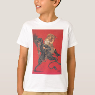 Krampus Kidnapping Girl T-shirt
