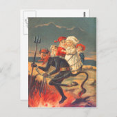 Krampus Kidnapping Kinderen Briefkaart (Voorkant / Achterkant)