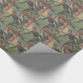 Krampus Kidnapping Kinderen Cadeaupapier (Hoek)