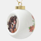 Krampus Kidnapping Kinderen Keramische Bal Ornament (Rechts)