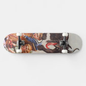Krampus Kidnapping Kinderen Skateboard (Horizontaal)