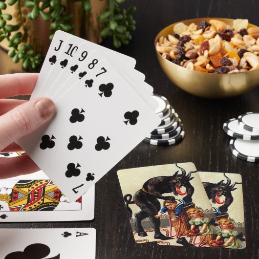 Krampus Kinder in Basket Vakantie Kerst Kaarten (Insitu)