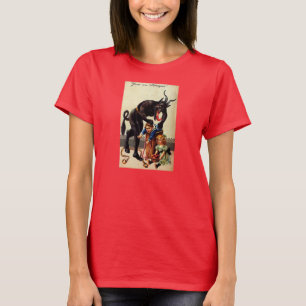 Krampus Kinder in Basket Vakantie Kerst Shirt