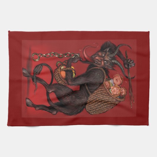 Krampus Kitchen Towel Theedoek (Horizontaal)