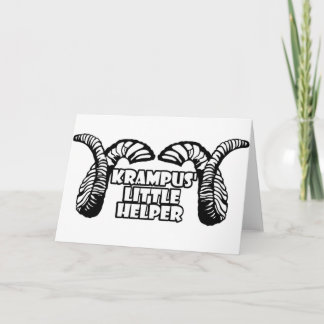 Krampus' kleine helper feestdagen kaart