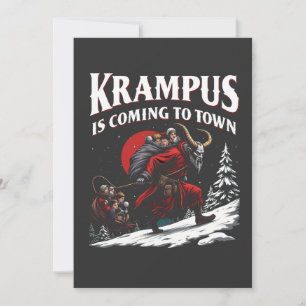 Krampus komt naar stad Krampus Kerstmis Save The Date