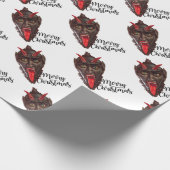 krampus merry kerst cadeaupapier (Hoek)