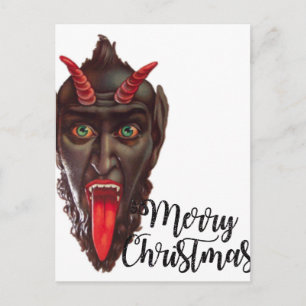 krampus merry kerst feestdagenkaart