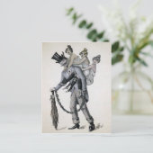  Krampus met dames Briefkaart (Staand voorkant)