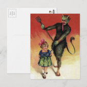  Krampus met meisje Briefkaart (Voorkant / Achterkant)