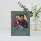  Krampus met Pitchfork Briefkaart (Staand voorkant)