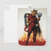Krampus met vuur Briefkaart (Voorkant / Achterkant)