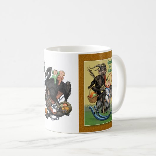 Krampus Mug avec 3 dessins (Devant droit)