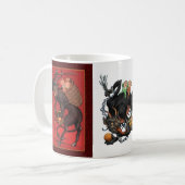 Krampus Mug avec 3 dessins (Devant gauche)