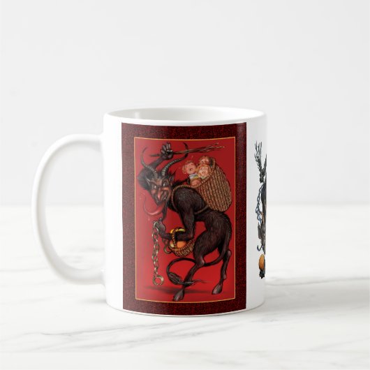 Krampus Mug avec 3 dessins (Gauche)
