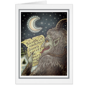 KRAMPUS NAUGHTLIST CHRISTMAS GREETING CARD B