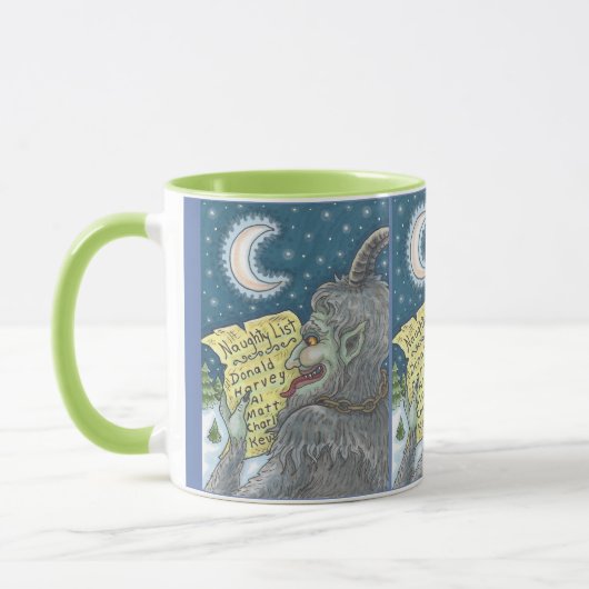 KRAMPUS NAUGHTLIST Christmas MUG Personnaliser com (Gauche)