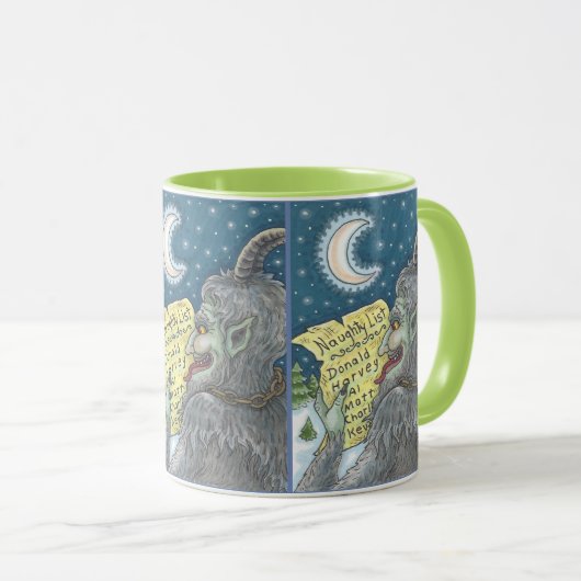 KRAMPUS NAUGHTLIST Christmas MUG Personnaliser com (Devant droit)
