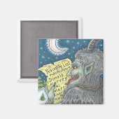 KRAMPUS NAUGHTLIST MAGNET DE Noël Personnaliser (Recto/Verso)
