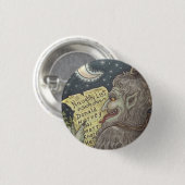 KRAMPUS NAUGHTY LIST CHRISTMAS BUTTON Round (Voorkant /achterkant)