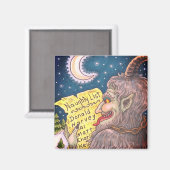 KRAMPUS NAUGHTY LIST CHRISTMAS MAGNET Personnalise (Recto/Verso)