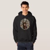 Krampus Noël Sweat à capuche foncé (Devant entier)