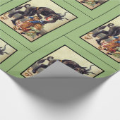 Krampus pakpapier groen (Hoek)