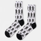 Krampus Pattern Crew Socks Sokken (Links)