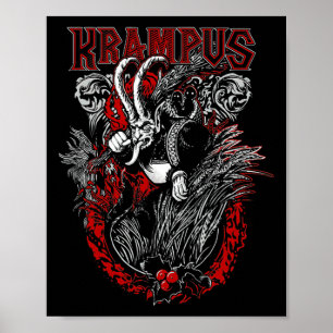 Krampus Prettig Kerstfeest Vakantie Kerstmis Horro Poster