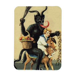 Krampus Rocking Horse Demon Holiday Kerstmis Magneet