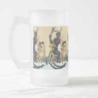 Krampus Rocking Horse Holiday Xmas 16oz Bier Mok
