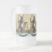 Krampus Rocking Horse vacances Noël 16oz Beer Mug (Devant gauche)