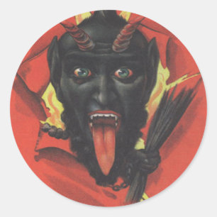 Krampus Ronde Sticker