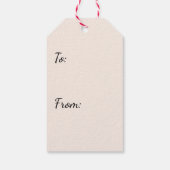 Krampus Scaring Girls feestdag kerst Cadeaulabel (Achterkant)