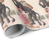 Krampus Scaring Girls feestdag kerst Cadeaupapier (Rol Hoek)