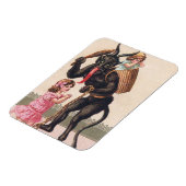 Krampus Scaring Girls  feestdag kerst Magneet (Linkerzijde)