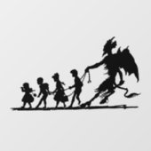  Krampus Silhouette-kerstvensterkoeling Raamsticker (Vel)