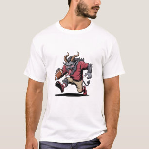 Krampus speelt voetbal Kerst fitness Xmas T-shirt
