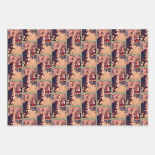 Krampus + St Nick Wrapping Paper Set (Voorkant 2)
