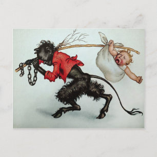 Krampus Stealing a Baby Briefkaart