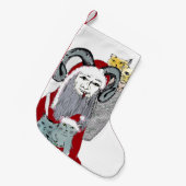 Krampus Stealing Kittens met Kerstmis Kleine Kerstsok (Voorkant (Hangend))