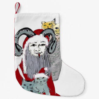 Krampus Stealing Kittens met Kerstmis Kleine Kerstsok