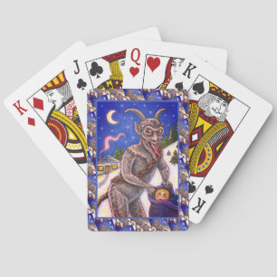 KRAMPUS & STOUTE KINDEREN, GRIEZELIG KERSTVERHAAL POKERKAARTEN