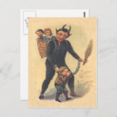 Krampus straft slecht kind briefkaart (Voorkant / Achterkant)