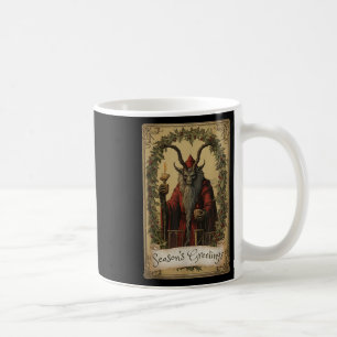 Krampus Tarotkaart ontwerp Kerstseizoen Kwaadaardi Koffiemok