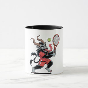 Krampus Tennis Kerstmis Court Demon Tennis Mok