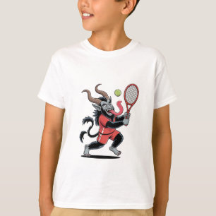 Krampus Tennis Kerstmis Court Demon Tennis T-shirt